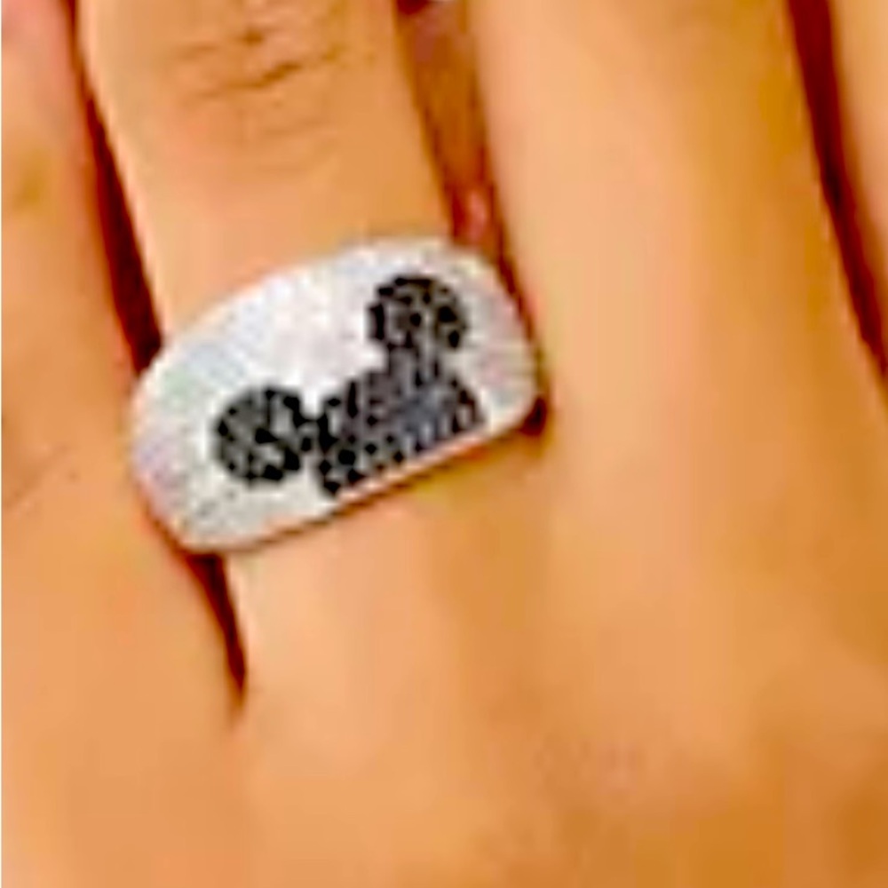 DIAMONIQUE HIDDEN MICKEY RING